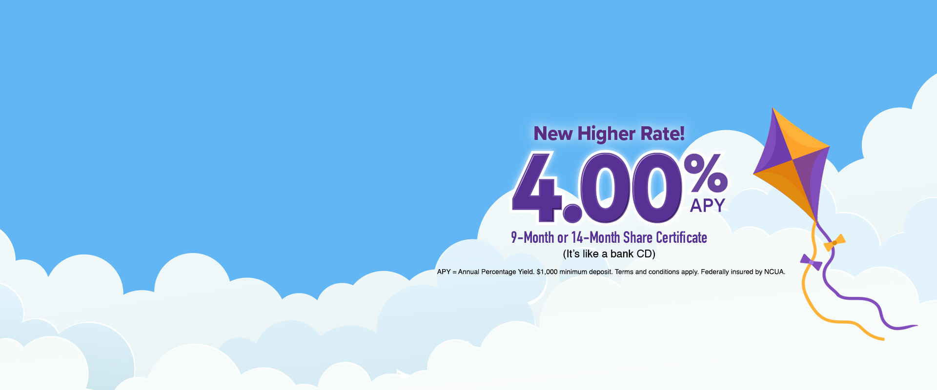 4.0% CD Rate Homepage Landing Page Banner