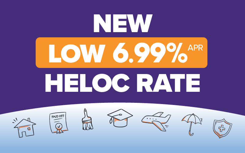 6.99% HELOC promo banner for mobile